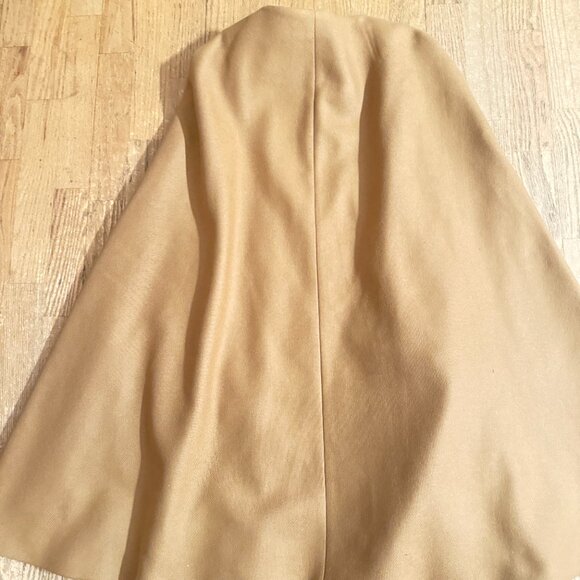 ZARA Manteco Wool Toggle Cape Jacket Coat Camel Brown Swingy Pockets small - Picture 9 of 10